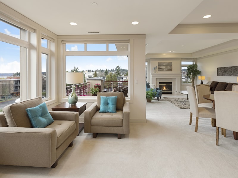 Warm and inviting living room where seniors can age in place
